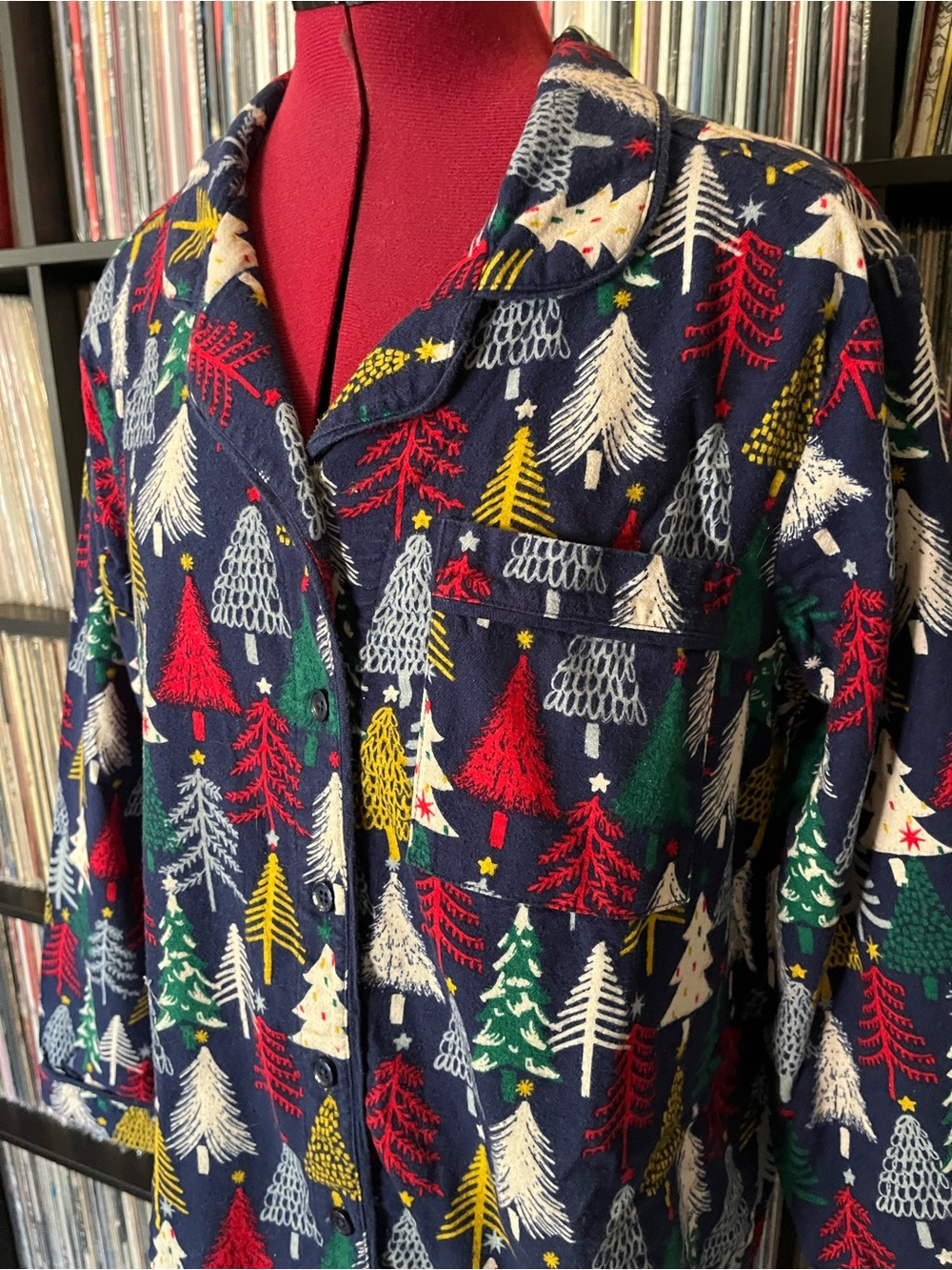 🌲 Holiday Christmas Tree Flannel Nightshirt Pajama 🎄 - Picture 6 of 10